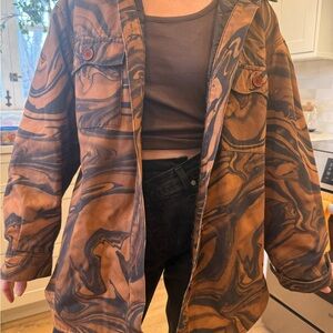 House of Sunny paradise marble print shacket